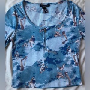 Long Sleeve Croptop w/ Zipper